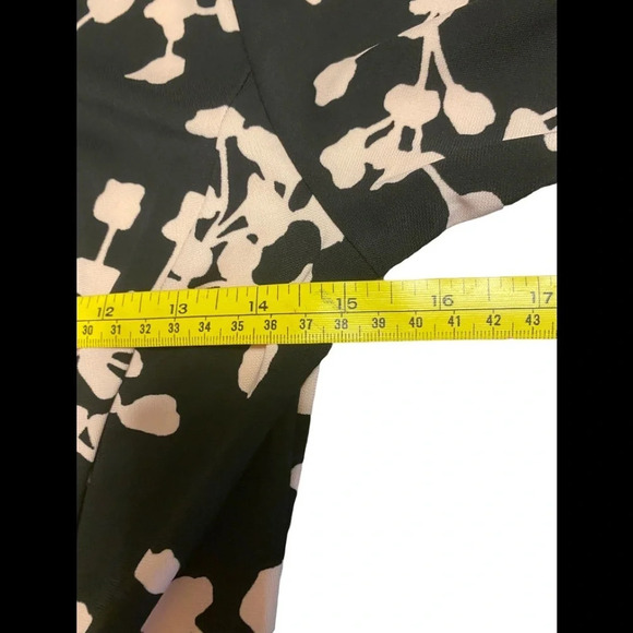 Talbots Vine Print Tie Sleeve City Jersey Dress - Picture 9 of 10